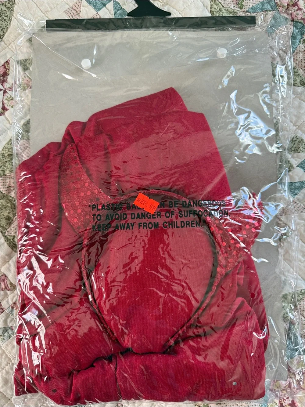 Devilina Teen Costume - Red Devil Dress with Horns (Brand: )